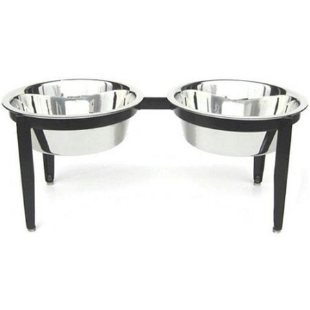 PETS STOP Pets Stop RDB17-L Visions Double Elevated Dog Bowl - Large RDB17-L